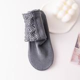 Thermolace lace home floor socks warm and comfortable