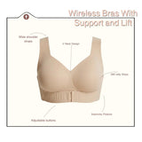 Women's Posture Correction Sports Bra, Jelly Pad Push Up Lifting Support, Breathable Anti-Sagging Plus Size Bra