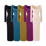 Lace Long Spaghetti Strap Waist-cinching Bodycon Maxi Dress