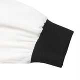 Casual Color Block Long Sleeve Pleated Shirt Short Dress