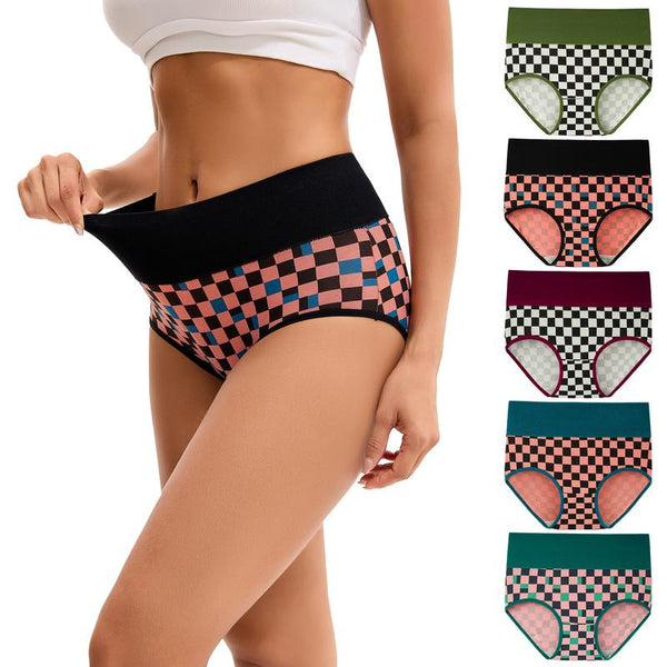 High waisted checkered underwear