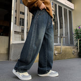 Casual Boys Spring Autumn Straight Leg Loose Fit Denim Jeans