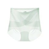 Seamless Ice Silk High Waist Tummy Control Shapewear Briefs for Women with  Cotton Gusset