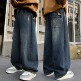 Casual Boys Spring Autumn Straight Leg Loose Fit Denim Jeans