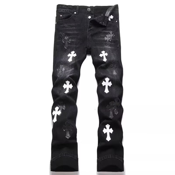 High Street Micro Flare Denim Pants Loose Fit Unisex