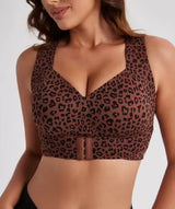 Women's Posture Correction Sports Bra, Jelly Pad Push Up Lifting Support, Breathable Anti-Sagging Plus Size Bra