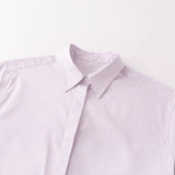 Cotton breasted lapel striped shirt for women