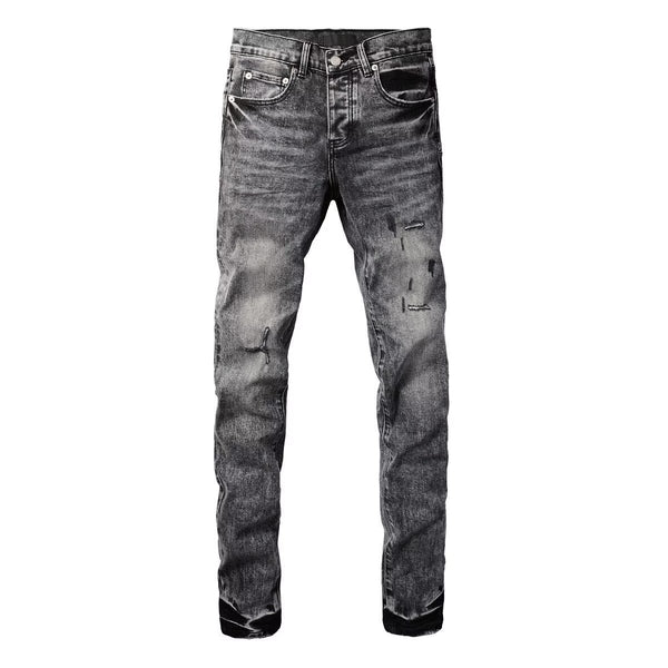 Streetwear Distressed Ripped Slim Fit Men's Jeans