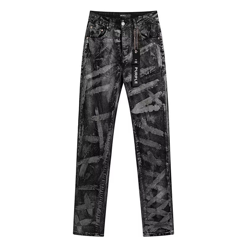 Men's Vintage High Street Camo Cargo Straight Leg Denim Pants