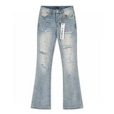 Flare Stretch Denim High Waist Zipper Jeans
