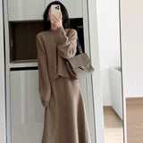 Style Knit Cami Dress Two Piece Set for Women