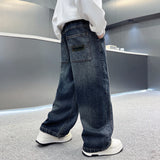 Boys Casual Autumn Denim Relaxed Fit Long Pants