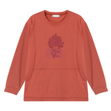 Loose round neck long sleeved top for women