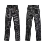 Men's Vintage High Street Camo Cargo Straight Leg Denim Pants