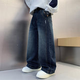 Boys' Casual Straight Wide-Leg Denim Jeans