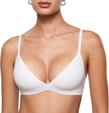 Women's Inbarely Triangular Bra Low-Cut Wire-Free Seamless Bra Soft Comfortable Sexy Underwear