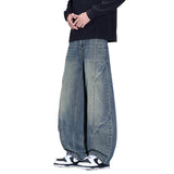 Men's Style Loose Wide Leg Denim Jeans