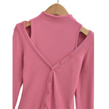 Long Sleeve V-Neck Bodycon Women's Two-Piece Dress Set