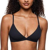 Women's Inbarely Triangular Bra Low-Cut Wire-Free Seamless Bra Soft Comfortable Sexy Underwear