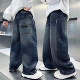 Boys Casual Autumn Denim Relaxed Fit Long Pants