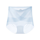 Seamless Ice Silk High Waist Tummy Control Shapewear Briefs for Women with  Cotton Gusset