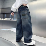 Boys Casual Autumn Denim Relaxed Fit Long Pants